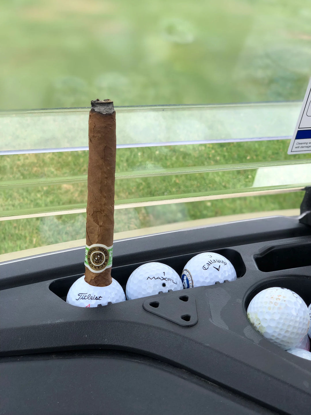 Handmade Golf Ball Cigar Holder